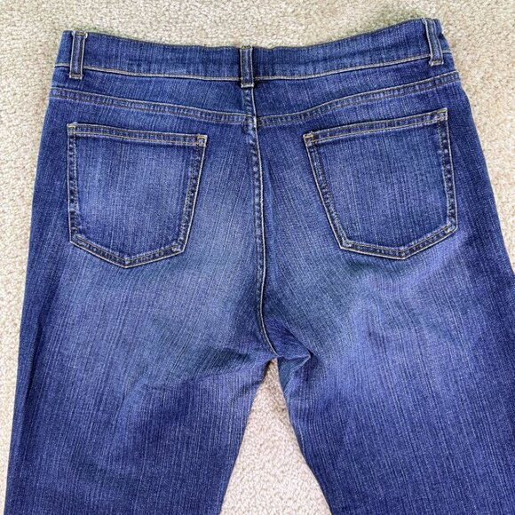 DKNY Womens Size 12 Short Mid Rise Bootcut Denim Jeans 34x28 Y2K F093 - Picture 7 of 12